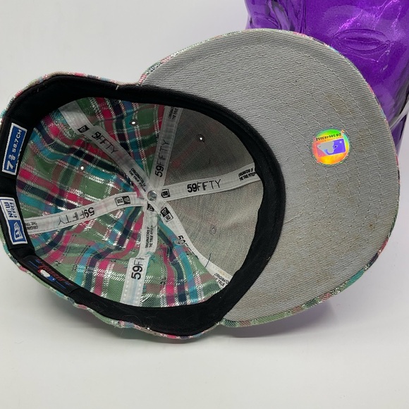 New Era Toronto Blue Jays Metallic Plaid Baseball Hat - Picture 6 of 7